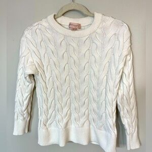 Philosophy Women’s White Braided Cable Knit Sweater Size XS